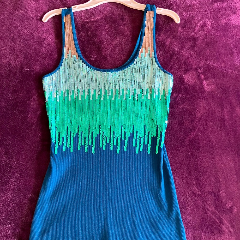 Sequined tank top